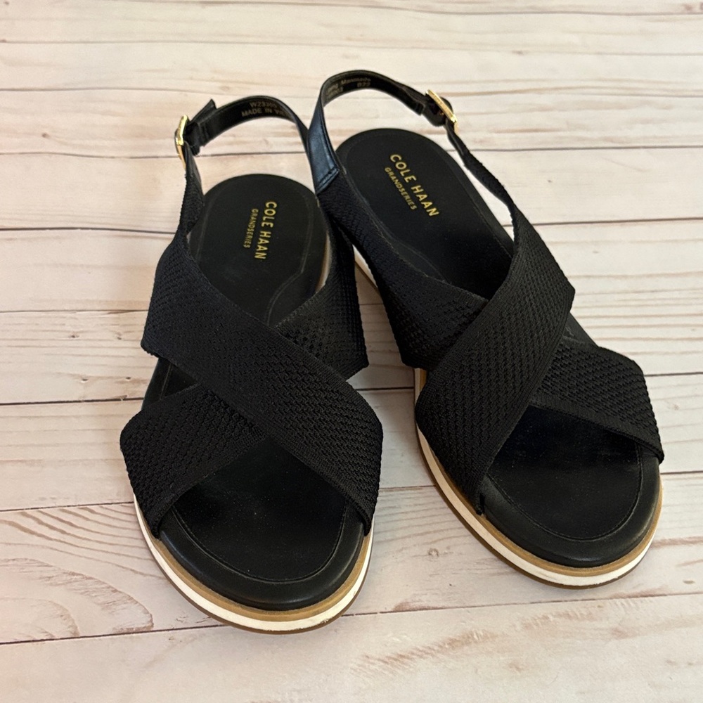 Cole Haan Women's Black Crisscross Sandals size 10B